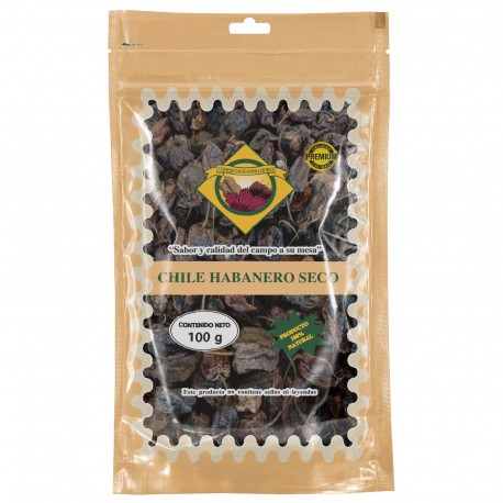 Chile habanero seco 100 grs